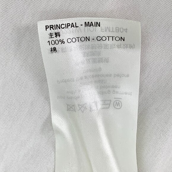 Louis Vuitton White T-Shirt With Yellow "V" & Louis Patch Mens L - Picture 7 of 8